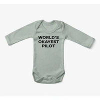Thumbnail for World's Okayest Pilot Baby Bodysuit - view 10