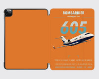 Thumbnail for Bombardier Challenger 605 design on orange ipad tablet case