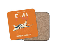 Thumbnail for F-4J Phantom II design on orange 1 piece coaster