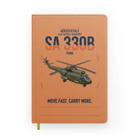Thumbnail for Aérospatiale SA 330B Puma design on orange notebook