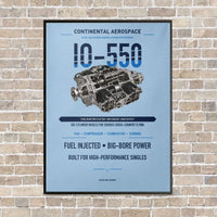 Thumbnail for IO-550 vertical canvas print - framed - light blue background