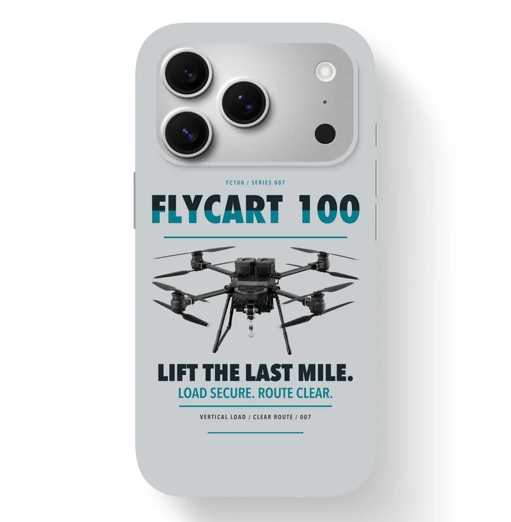 DJI FlyCart 100 Case design on light gray iphone case