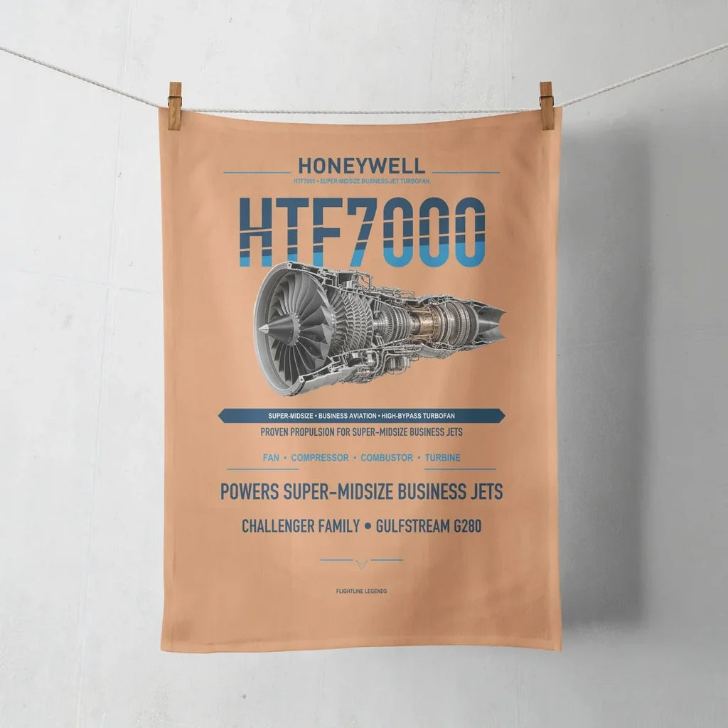 HTF7000 design on orange towel