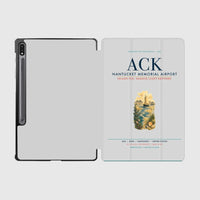 Thumbnail for Nantucket Memorial Airport (ACK) design on light gray samsung tablet tablet case