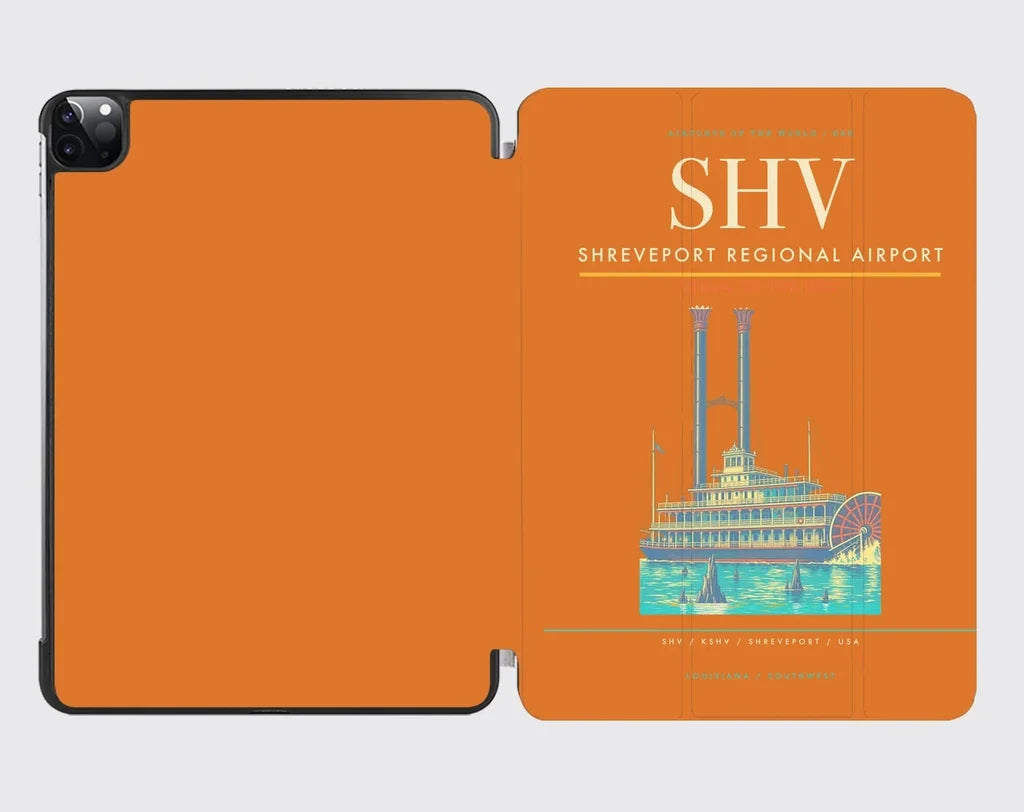 Shreveport Regional Airport (SHV) design on orange ipad tablet case