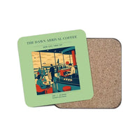 Thumbnail for The Dawn Arrival Coffee - Designed Coasters design on light green 1-piece