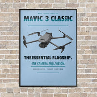 Thumbnail for DJI Mavic 3 Classic vertical canvas print - framed - light blue background