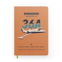 Thumbnail for Bombardier Learjet 36A design on orange notebook
