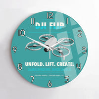 Thumbnail for DJI Flip design on turquoise no frame wall clock