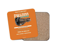 Thumbnail for PW6000 design on orange 1 piece coaster