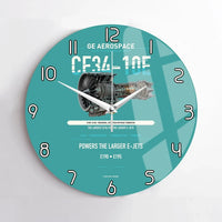 Thumbnail for CF34-10E design on turquoise no frame wall clock