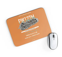 Thumbnail for PW127M design on orange rectangle mouse pad
