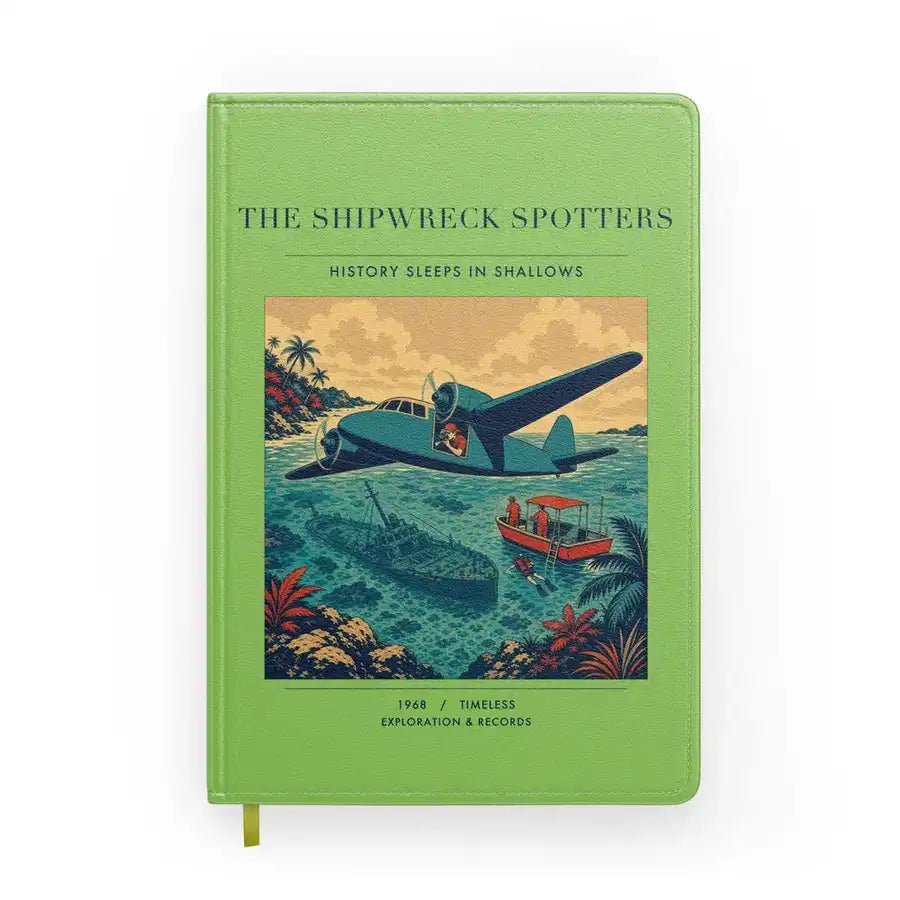 VINTAGE G4369 - The Shipwreck Spotters - Designed Notebooks design on lightgreen