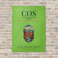 Thumbnail for Colorado Springs Airport COS vertical canvas print - no frame - light green background