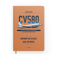 Thumbnail for Convair 580 design on orange notebook