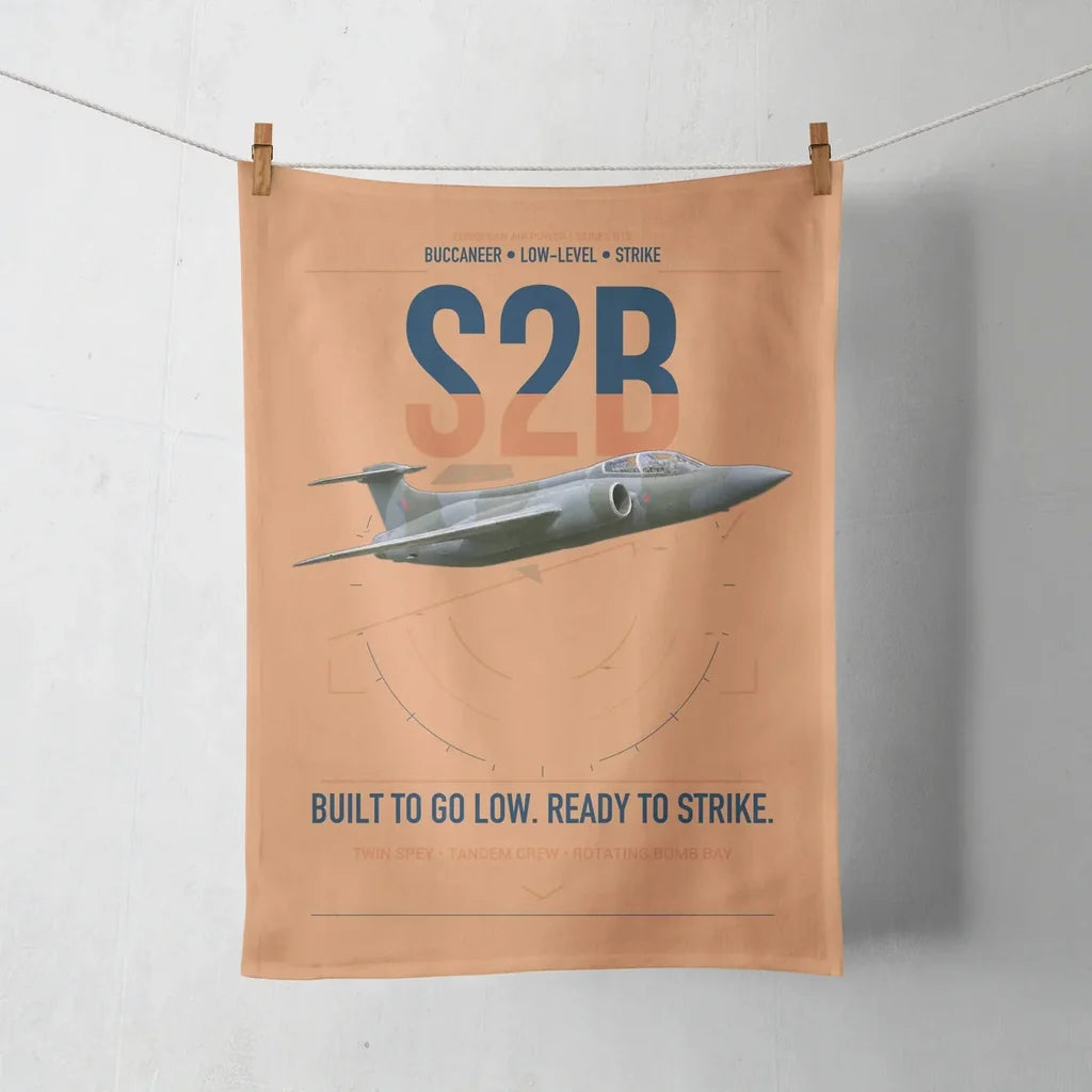 Blackburn Buccaneer S2B design on orange towel