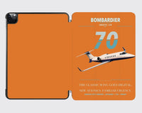 Thumbnail for Bombardier Learjet 70 design on orange ipad tablet case