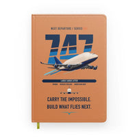 Thumbnail for Boeing 747-400 Dreamlifter design on orange notebook