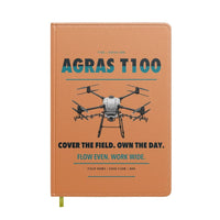 Thumbnail for DJI Agras T100 design on orange notebook