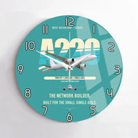 Thumbnail for Airbus A220-300 design on turquoise no frame wall clock
