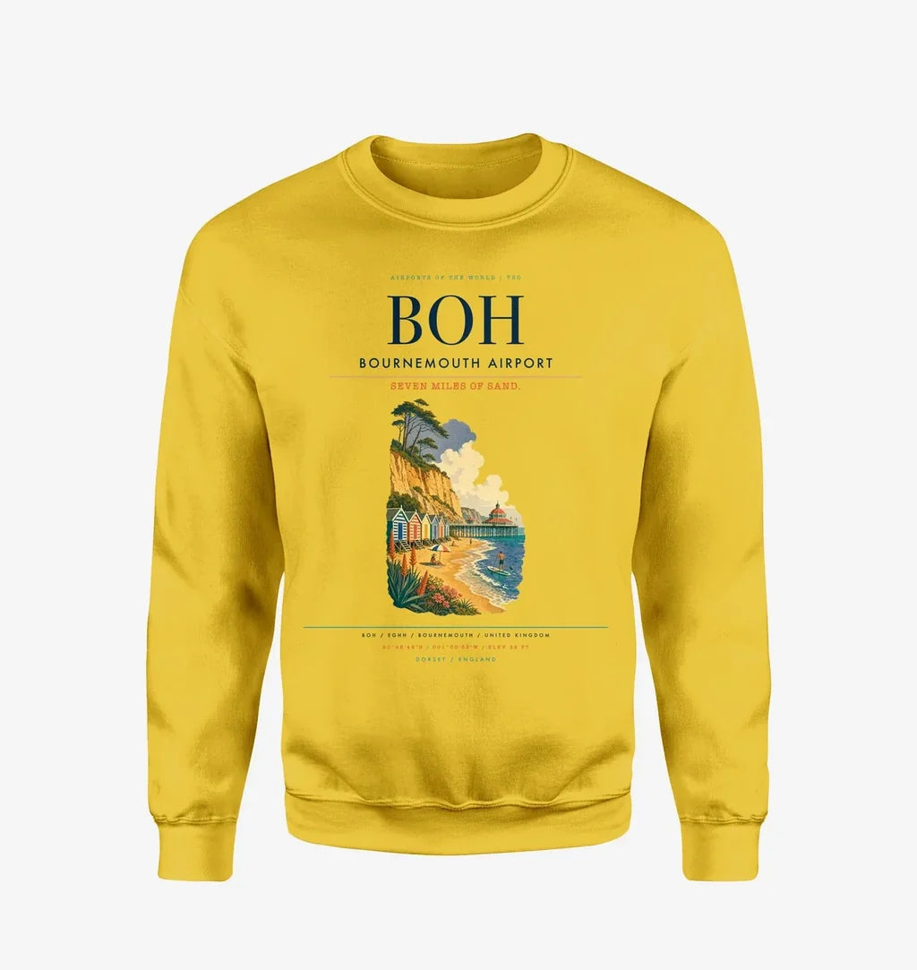 Bournemouth Airport BOH Sweatshirt - Yellow