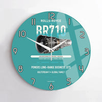Thumbnail for BR710 design on turquoise no frame wall clock