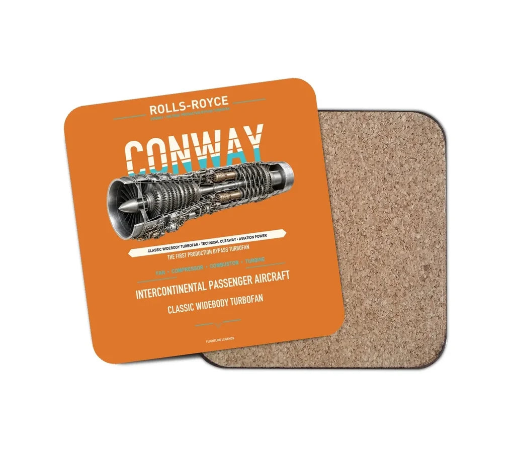 CONWAY design on orange 1 piece coaster
