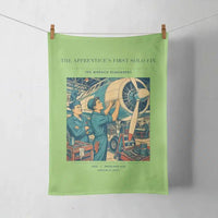 Thumbnail for VINTAGE G4173 - The Apprentice's First Solo Fix - Designed Towels design on lightgreen