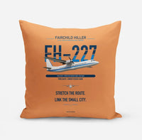 Thumbnail for Fairchild Hiller FH-227B design on orange pillow