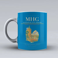 Thumbnail for Mannheim City Airport (MHG) airport code design on turquoise ceramic mug