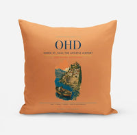 Thumbnail for Ohrid St. Paul the Apostle Airport (OHD) design on orange pillow