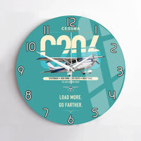 Thumbnail for Cessna 206 Stationair design on turquoise no frame wall clock