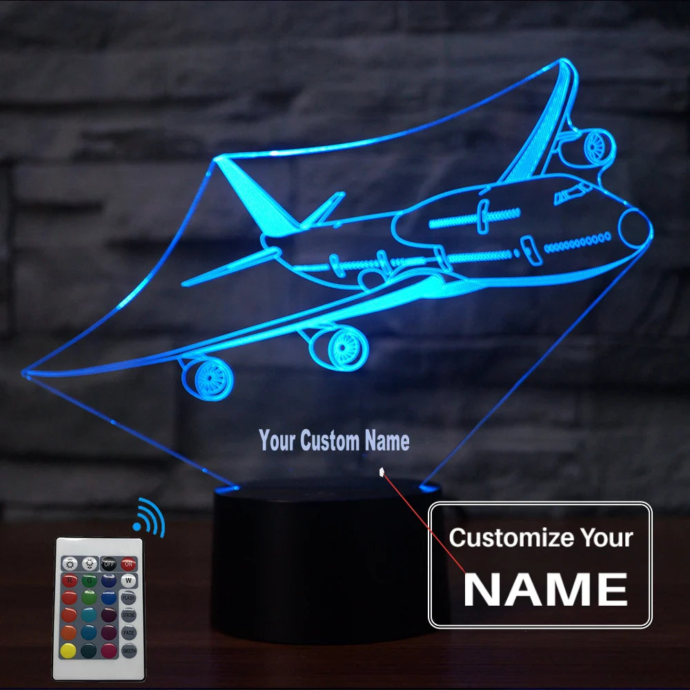 Customisable Boeing 747 3D Lamp - view 10