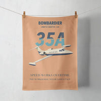 Thumbnail for Bombardier Learjet 35A design on orange towel