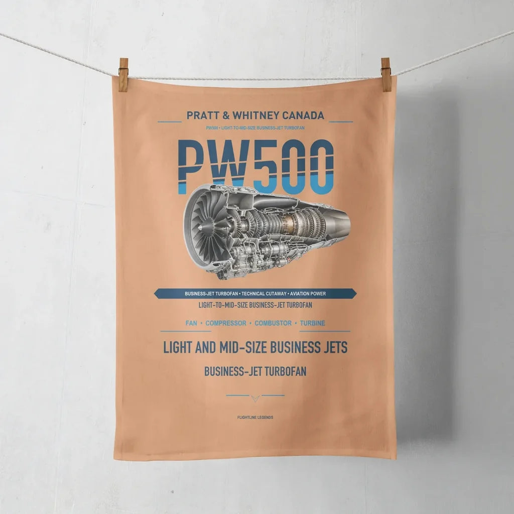 PW500 design on orange towel