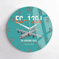 Thumbnail for EC-130J Commando Solo III design on turquoise no frame wall clock