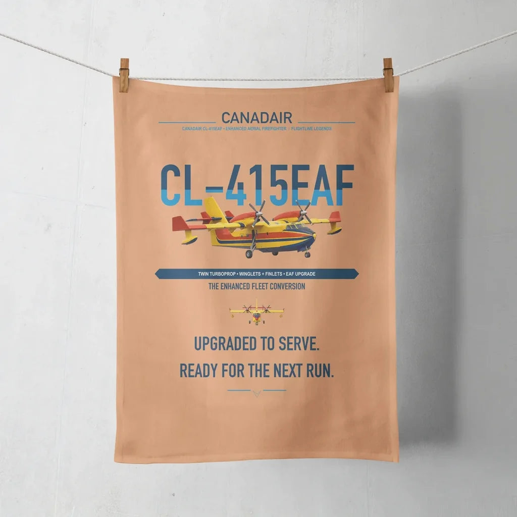 Canadair CL-415EAF design on orange towel