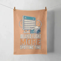 Thumbnail for Delayed Flight More Spotting Time design on orange towel