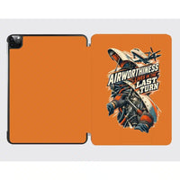Thumbnail for Airworthiness Lives In The Last Turn design on orange ipad tablet case