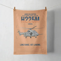 Thumbnail for Airbus Helicopters H225M Caracal design on orange towel