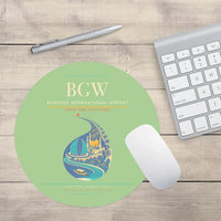 Thumbnail for Baghdad International Airport BGW Mouse-Pad Round - Light Green