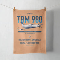 Thumbnail for Daher TBM 980 design on orange towel