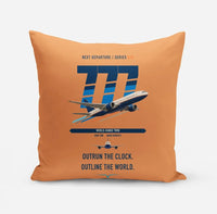 Thumbnail for Boeing 777-200LR design on orange pillow