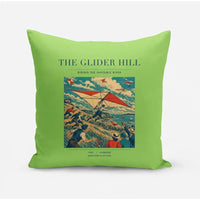 Thumbnail for VINTAGE G4013 - The Glider Hill - Designed Pillows design on lightgreen