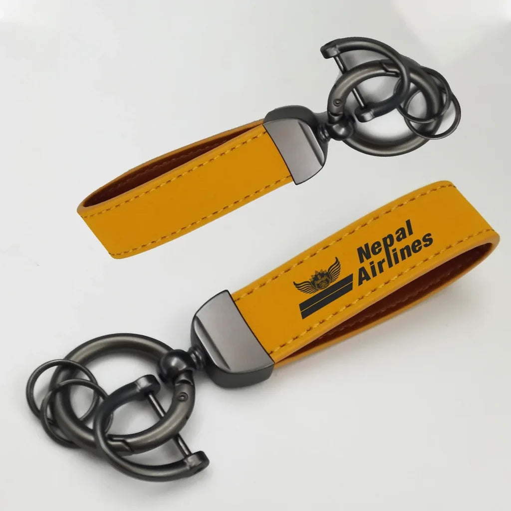 Nepal Airlines Horseshoe Buckle key chain in yellow