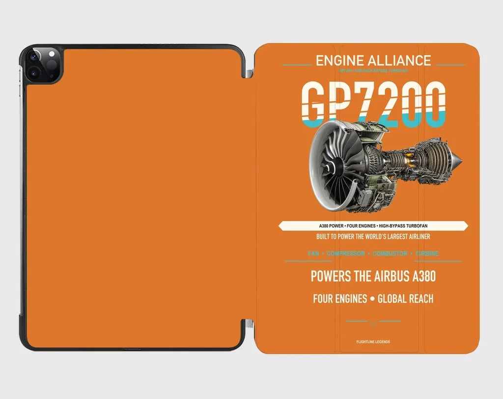 GP7200 design on orange ipad tablet case
