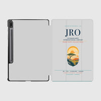 Thumbnail for Kilimanjaro International Airport (JRO) design on light gray samsung tablet tablet case
