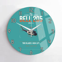 Thumbnail for Bell 205A-1++ design on turquoise no frame wall clock