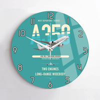 Thumbnail for Airbus A350-900 design on turquoise no frame wall clock