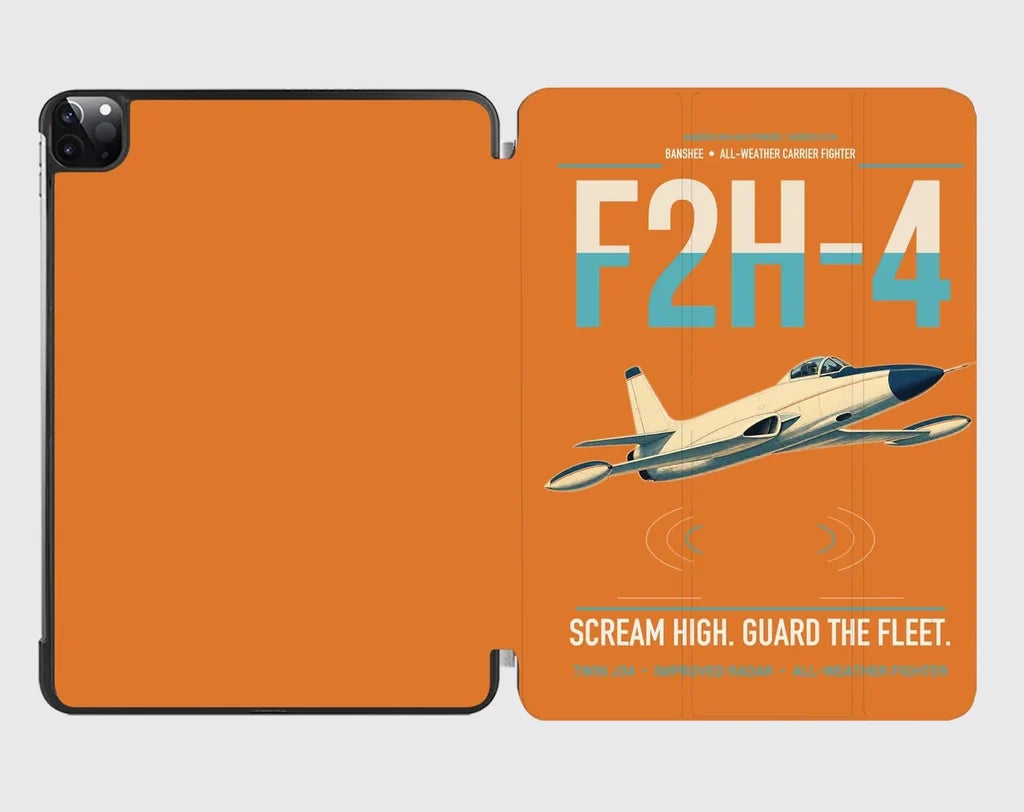 F2H-4 Banshee design on orange ipad tablet case